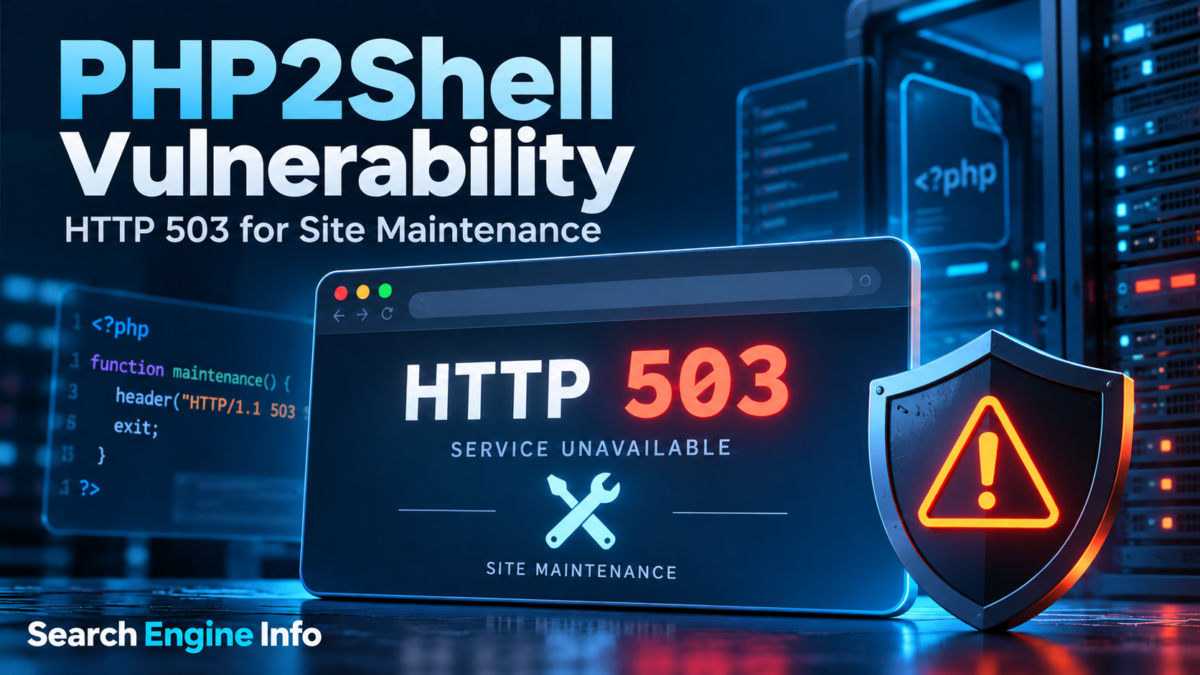 PHP2Shell Vulnerability: HTTP 503 for Site Maintenance — What Google’s John Mueller Said and How to Implement It